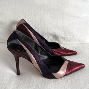 Eugenia Kim Metallic Multicolored Leather Pointed Toe Pumps